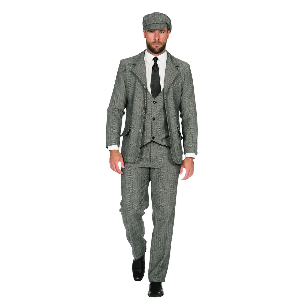Op deze afbeelding zie je een Kostuums, van het merk Wilbers. Roaring 20s Colbert Peaky Birmingham Grijs Man