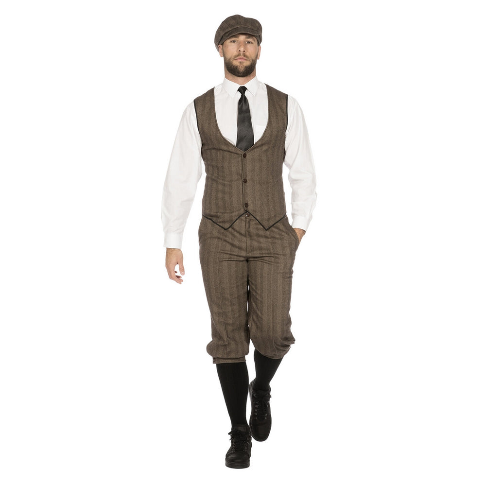 Op deze afbeelding zie je een Kostuums, van het merk Wilbers. Roaring 20s Set Bruinjohn Peaky Man Kostuum
