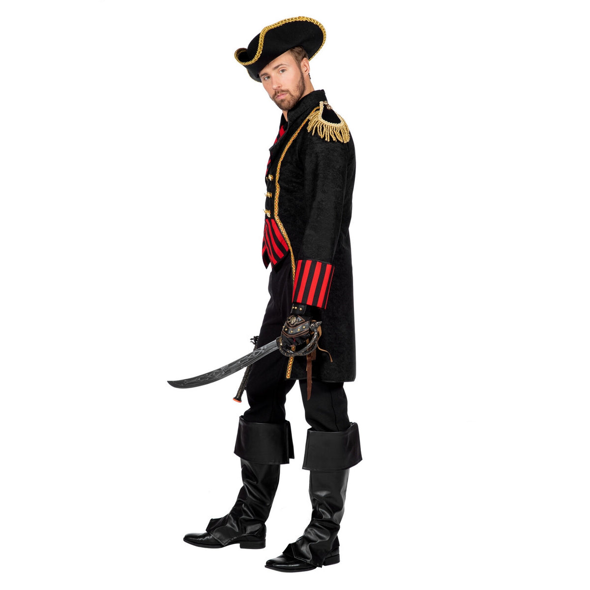 Op deze afbeelding zie je een Kostuums, van het merk Wilbers. Beruchte Piraat William Kidd Kapitein Man