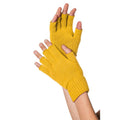 Gants Sans Doigts Tricotés Jaune Moutarde