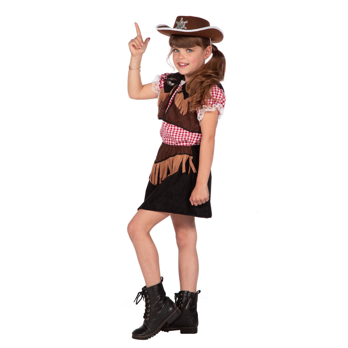 Op deze afbeelding zie je een Kostuums, van het merk Wilbers. Cowgirl Isa Country Girl Meisje Kostuum