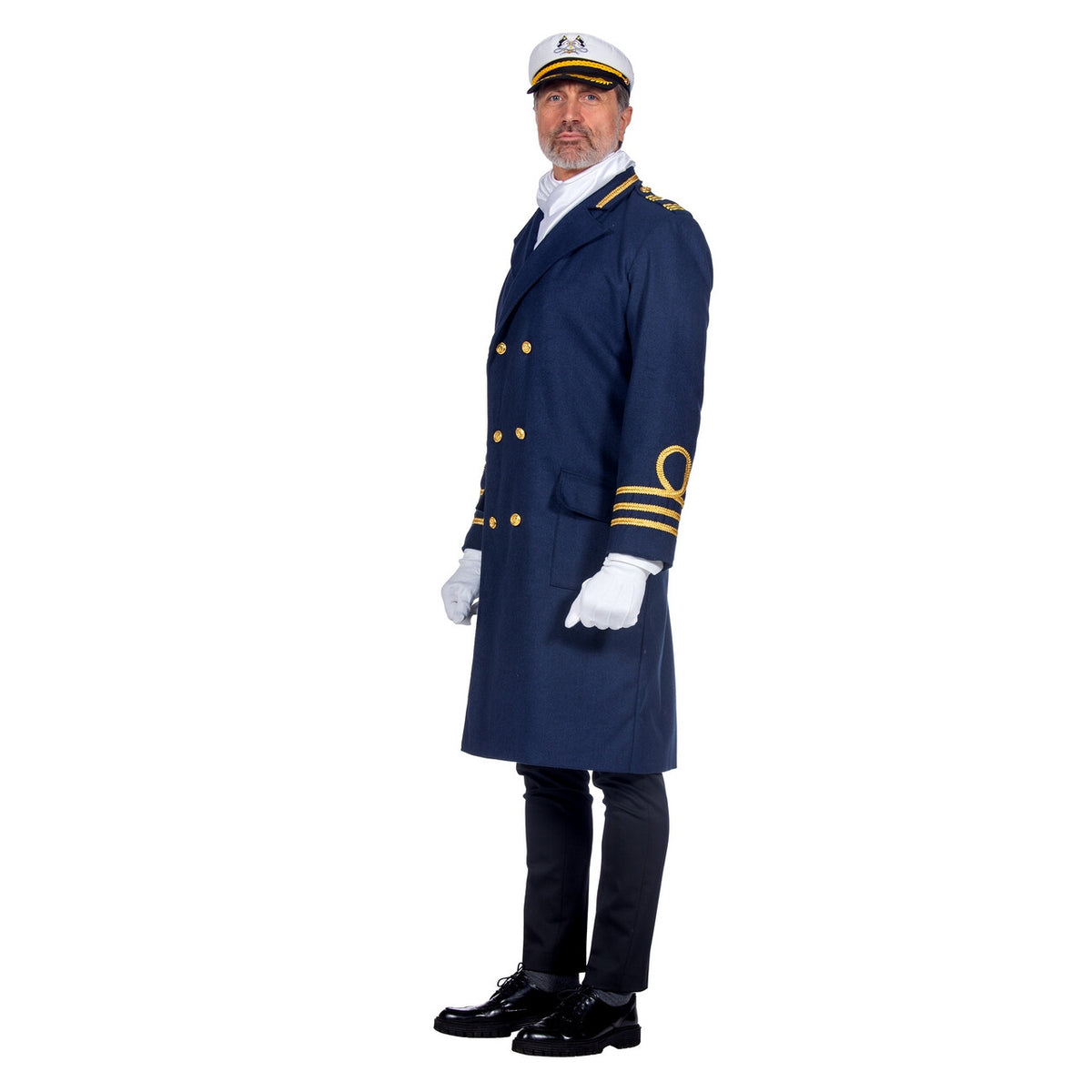 Op deze afbeelding zie je een Kostuums, van het merk Wilbers. Kapitein Bo Tocht Man Kostuum