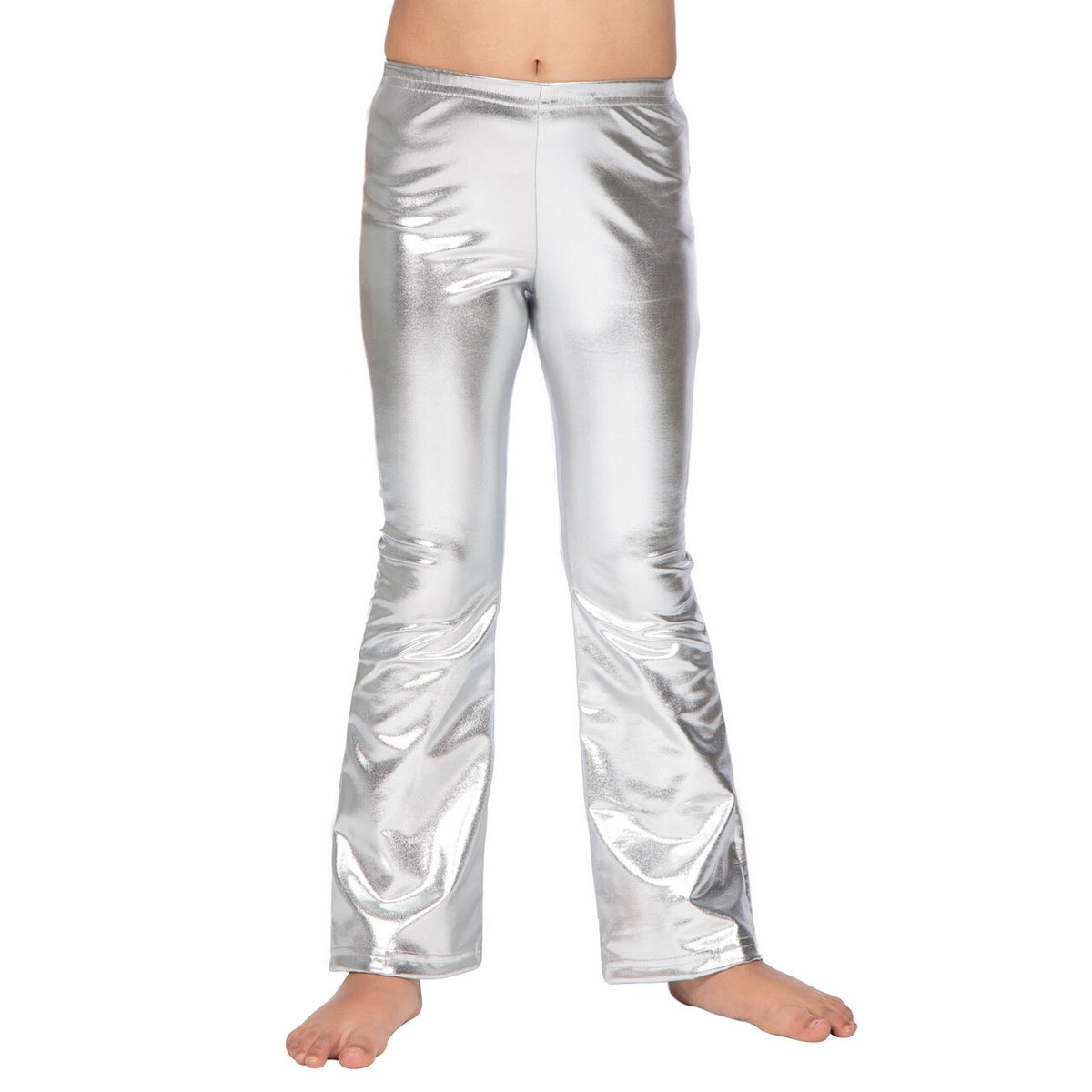 Op deze afbeelding zie je een Kostuums, van het merk Wilbers. Flared Broek Metallic Zilver Meisje