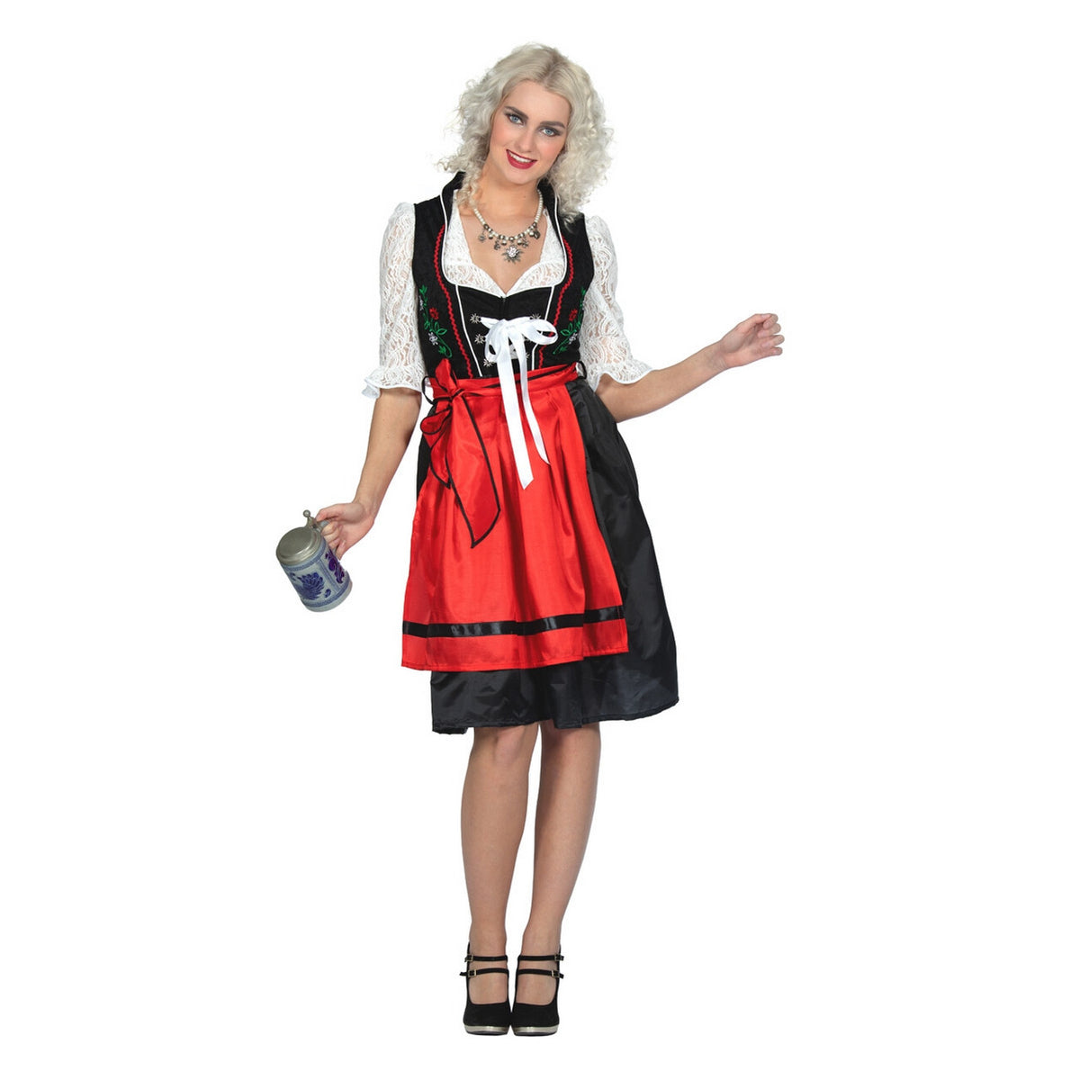 Op deze afbeelding zie je een Kostuums, van het merk Wilbers. Munchen Bierserveerster Claudia Vrouw Kostuum