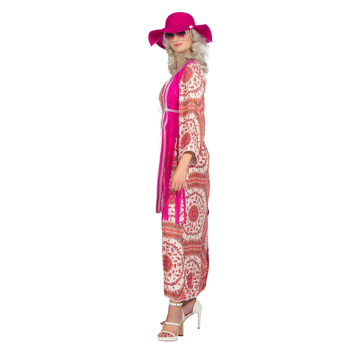 Op deze afbeelding zie je een Kostuums, van het merk Wilbers. Lange Comfi Hippie Jurk Rozaline Vrouw