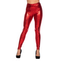 Legging Métallique Rouge Femme