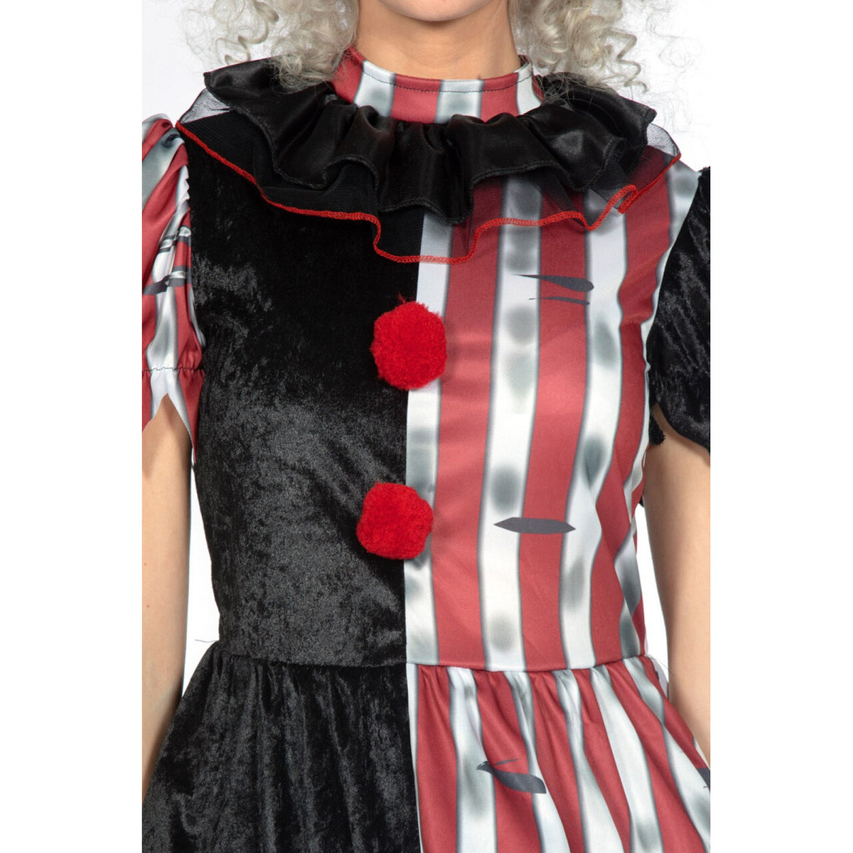 Op deze afbeelding zie je een Kostuums, van het merk Wilbers. Inge Enge Clown Vrouw Kostuum