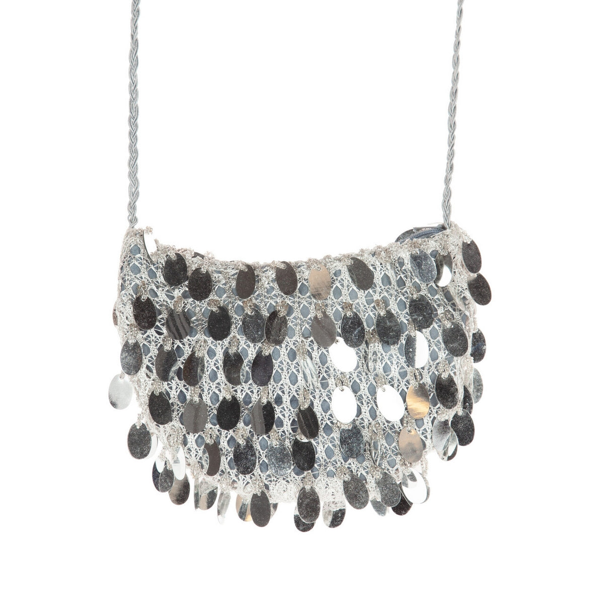 Op deze afbeelding zie je een Accessoires, van het merk Wilbers. Handtas Pailletten Zilver Elegance