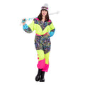 Combinaison De Ski Rétro Années 80 Colorée Costume Femme