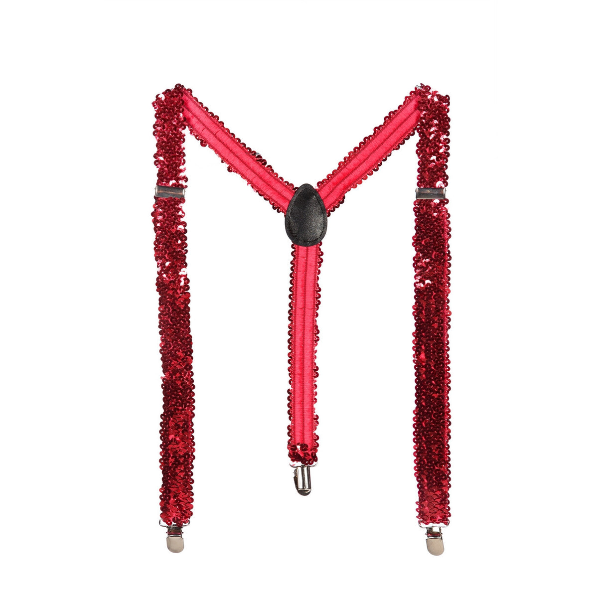 Op deze afbeelding zie je een Accessoires, van het merk Wilbers. Bretels Pailletten Feestelijk Rood