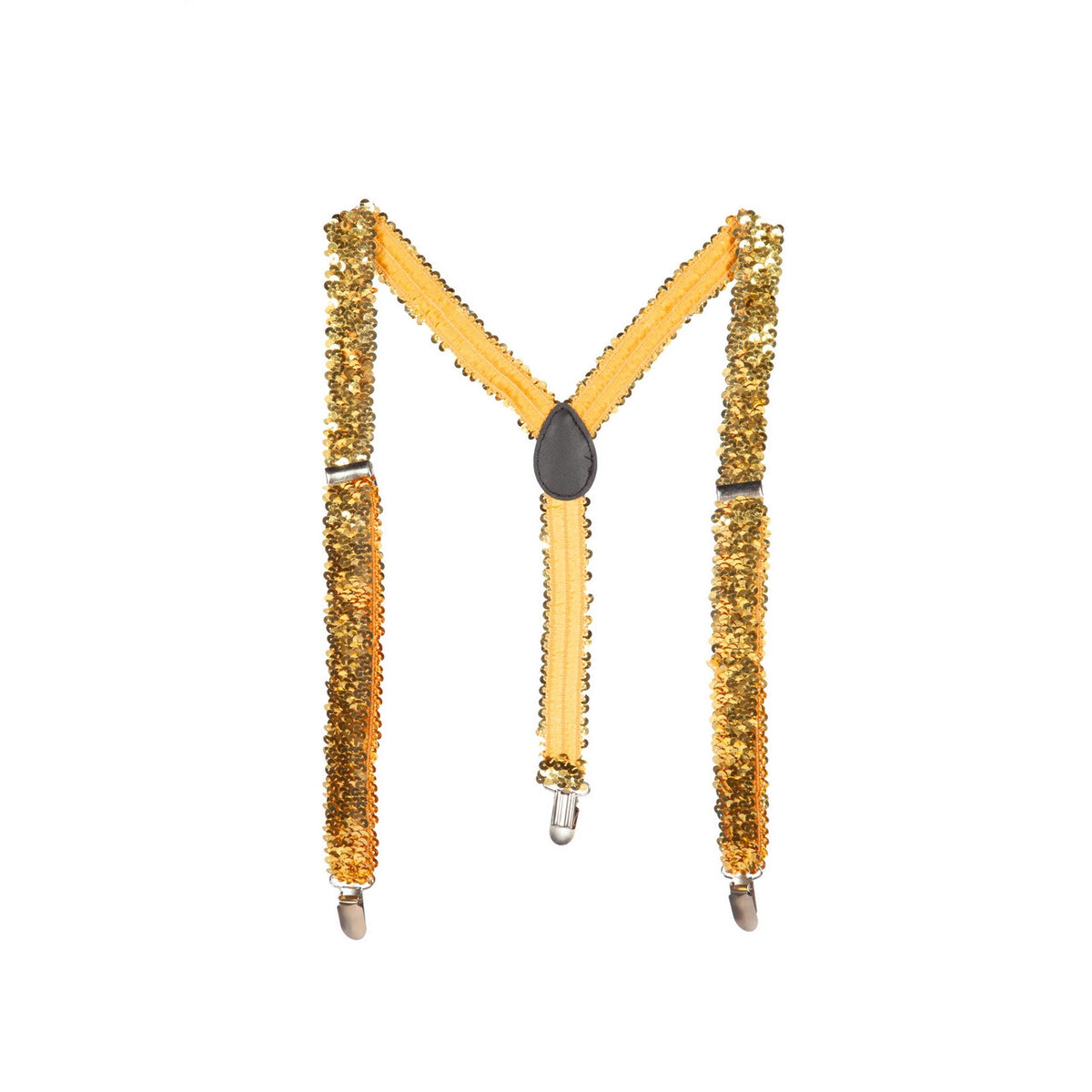 Op deze afbeelding zie je een Accessoires, van het merk Wilbers. Bretels Pailletten Feestelijk Goud