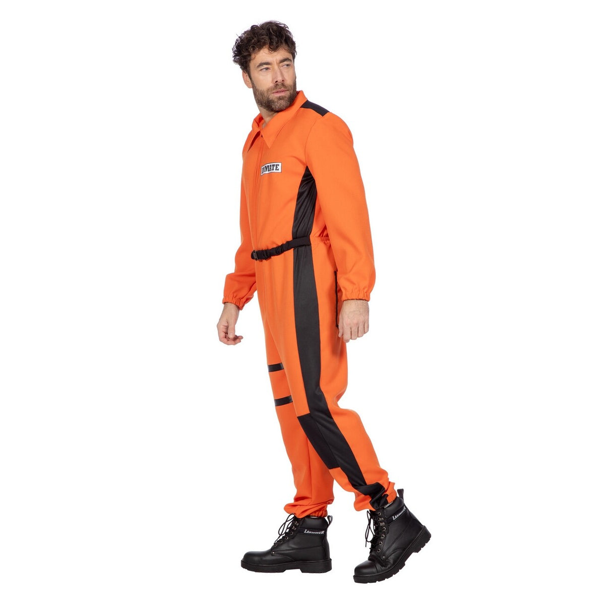Op deze afbeelding zie je een Kostuums, van het merk Wilbers. De Inzittende Oranje Overall Man Kostuum