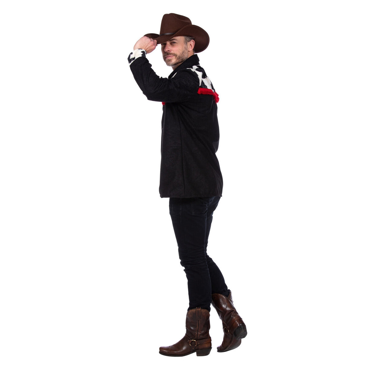 Op deze afbeelding zie je een Kostuums, van het merk Wilbers. Western Blouse Koe Man