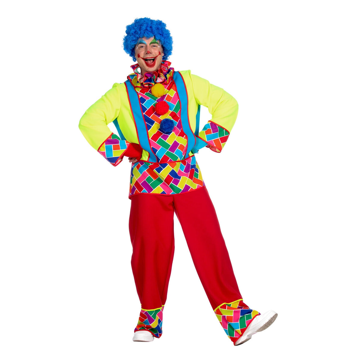 Op deze afbeelding zie je een Kostuums, van het merk Wilbers. De Lachende Clown Lachman Kostuum