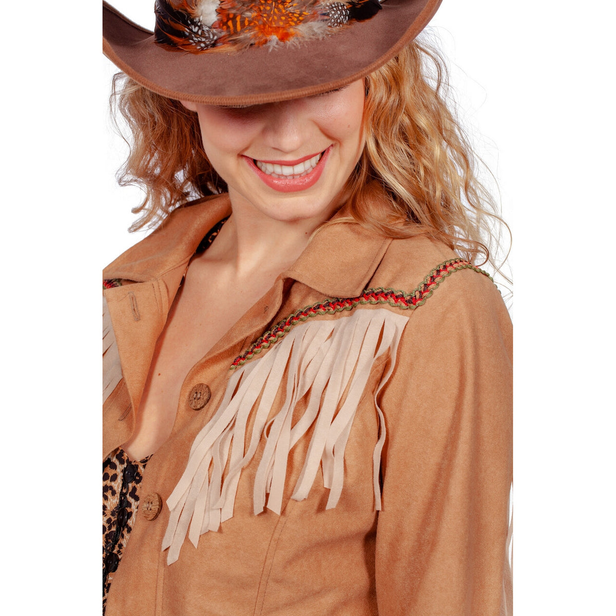 Op deze afbeelding zie je een Kostuums, van het merk Wilbers. Cowgirl Pistool Paula Jas Vrouw