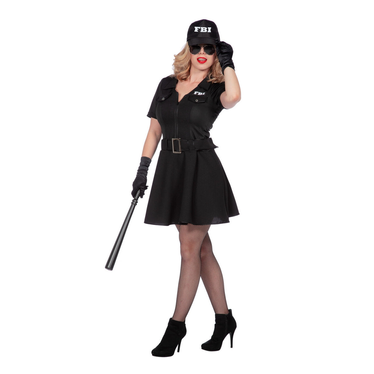 Op deze afbeelding zie je een Kostuums, van het merk Wilbers. Feest Beest Intelligence Fbi Vrouw Kostuum